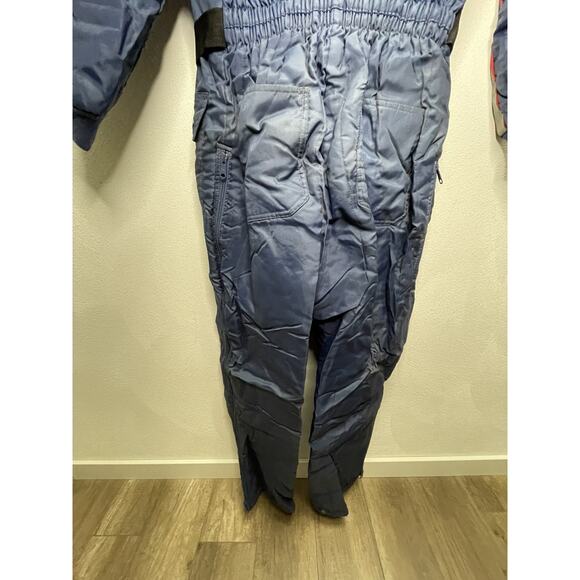 Vintage Men's Size Small Midwest Trader's Snowsuit Coveralls With Hood Navy - Picture 8 of 10
